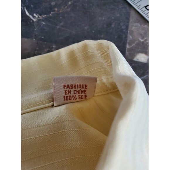 Tommy Bahama Men's Yellow 100% Silk Button-Down Shirt 3X Big & Tall Relaxed Fit - Picture 5 of 9